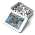 Largemouth Bass Fishing Artwork Jigsaw Puzzle with Tin | Fish Puzzle