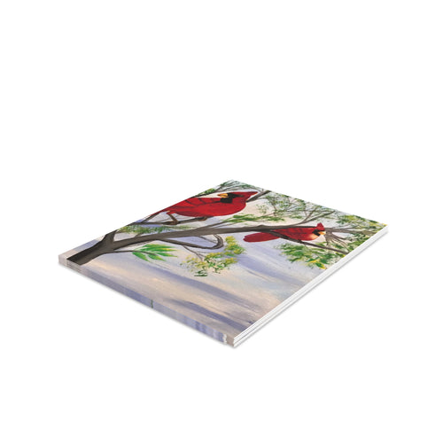 Cardinals in Spring — Blank Greeting Cards (Set of 8/16/24)
