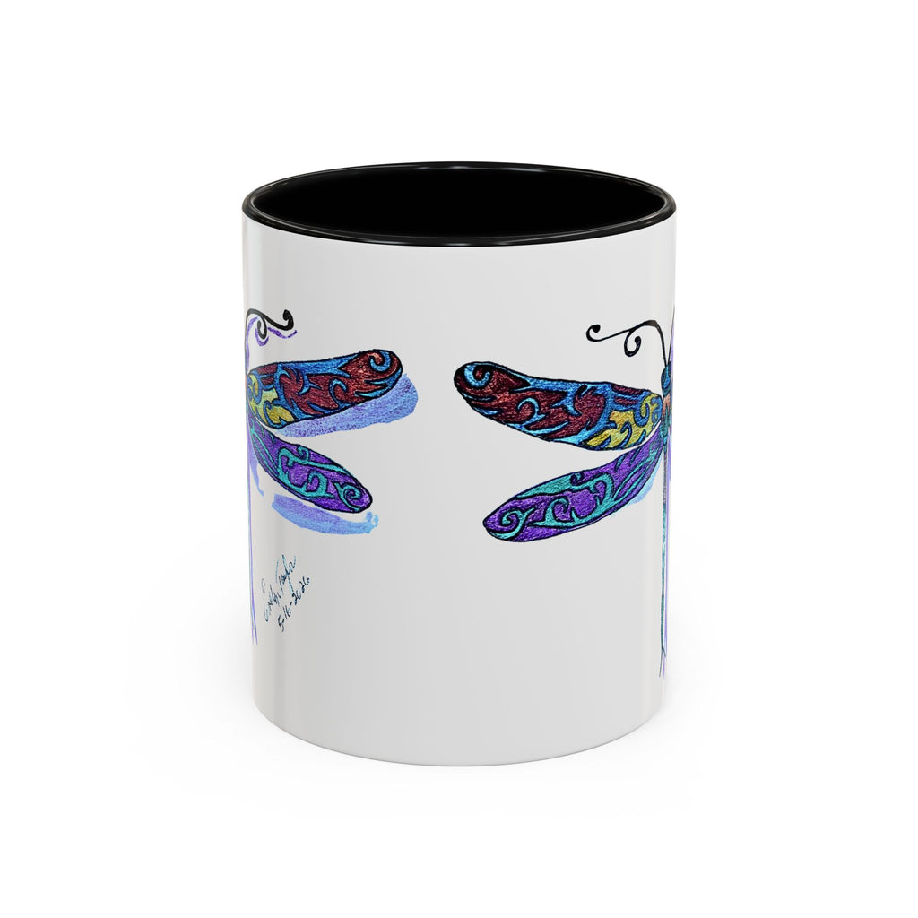 Dragonfly Motif Accent Coffee Mug (11, 15oz)