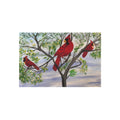 Cardinal Tree Outdoor Rug — Weatherproof Patio Mat with Red Cardinal Bird Design