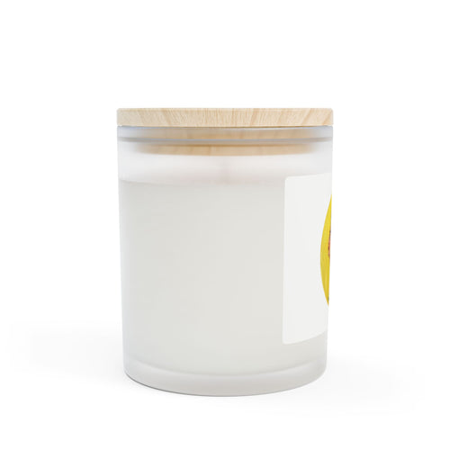 Frosted Glass Candle — Nefertiti Profile Scented Candle (11oz)