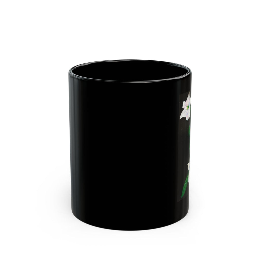 Black Floral Mug – Colorful Lily Bouquet Coffee Cup (11oz, 15oz)