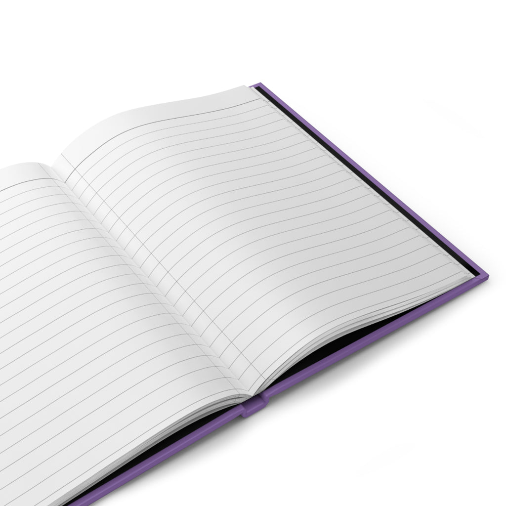Purple Rose Illustration Hardcover Journal | Floral Notebook