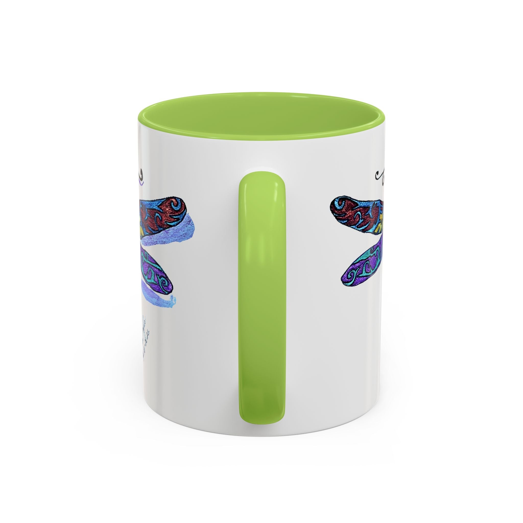 Dragonfly Motif Accent Coffee Mug (11, 15oz)