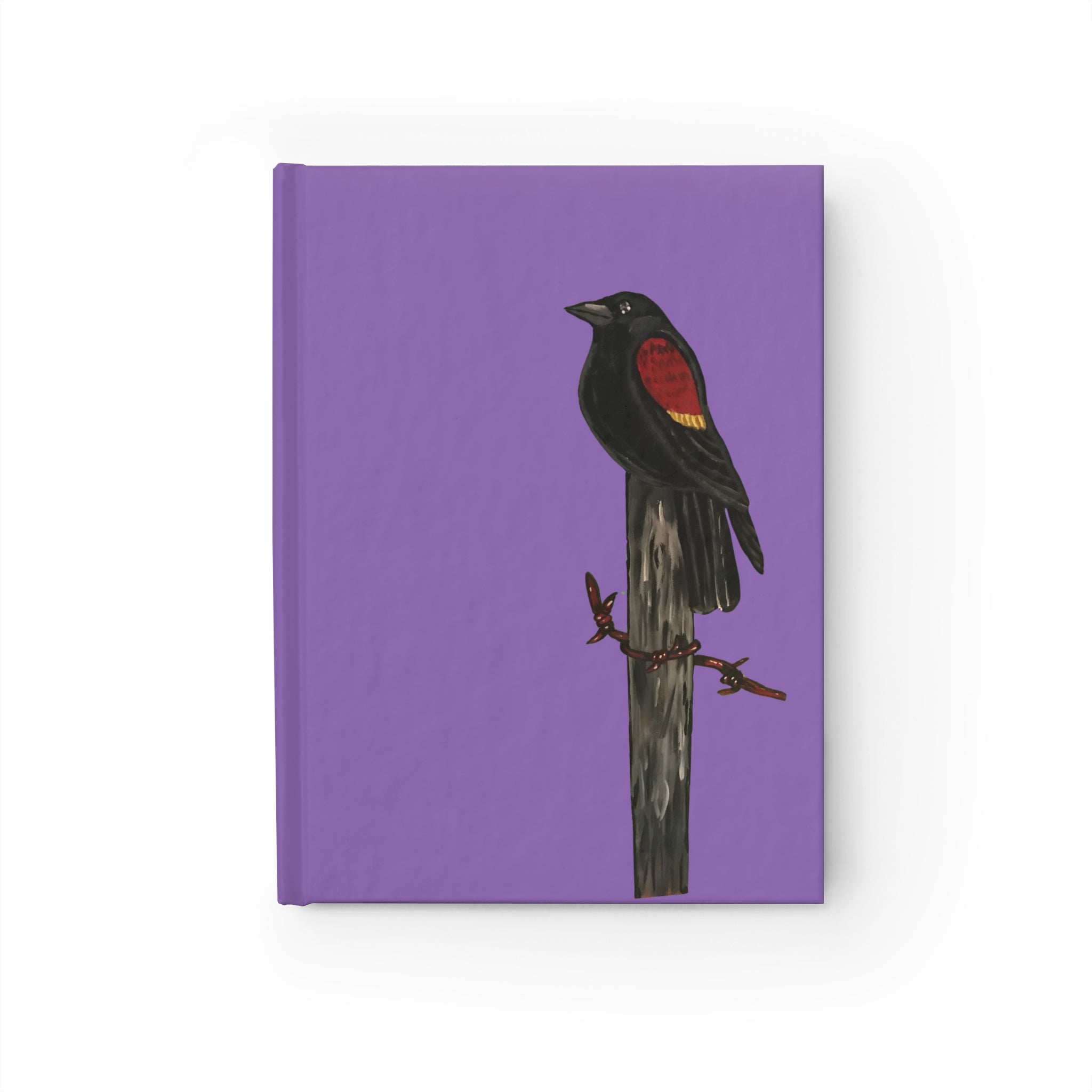 The Red-Winged Blackbird — Original Hand-Painted Art Journal