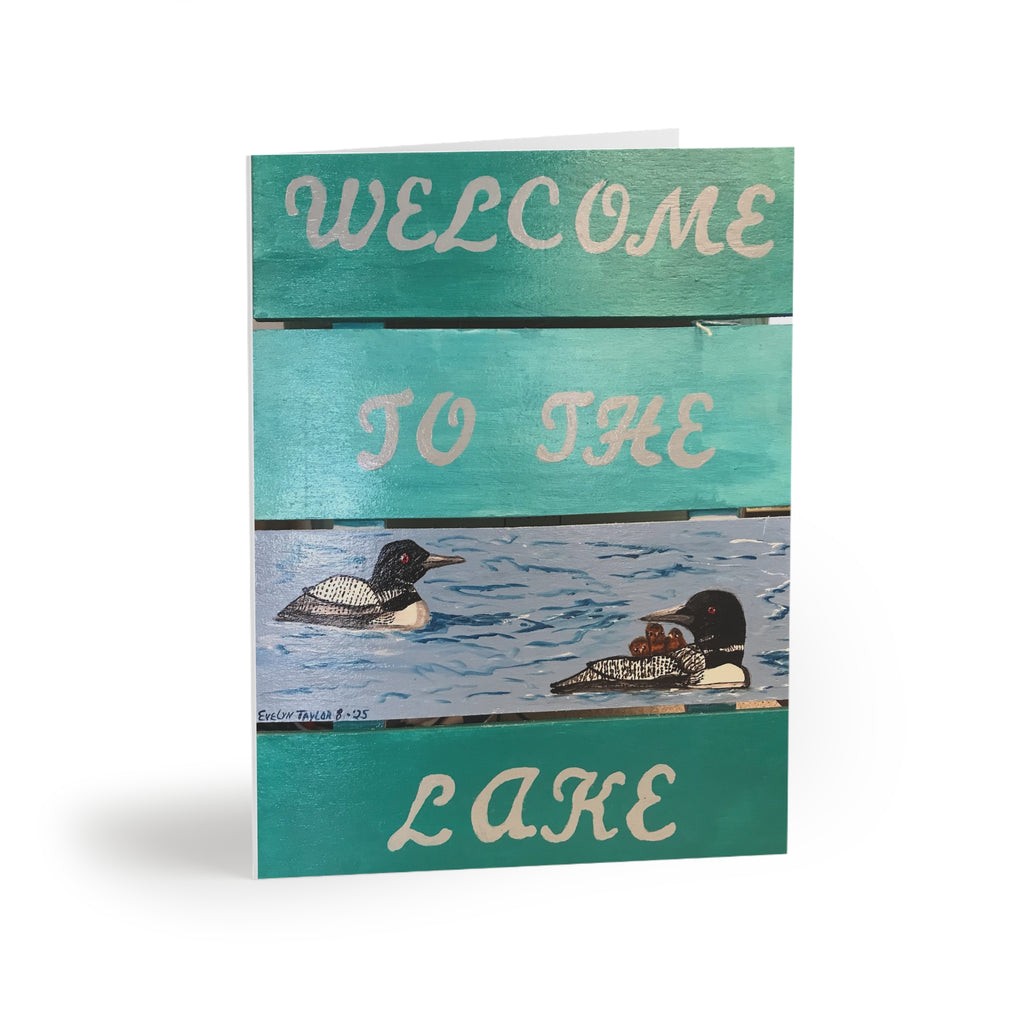 Lake Welcome Greeting Cards — "Welcome to the Lake" Note Cards (8/16/24 pcs)