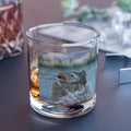 Black Bass Fish Whiskey Glass - 10oz Rocks Glass with Fish Art