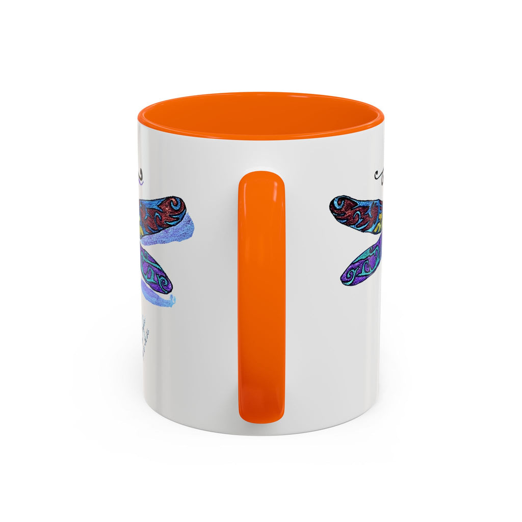 Dragonfly Motif Accent Coffee Mug (11, 15oz)