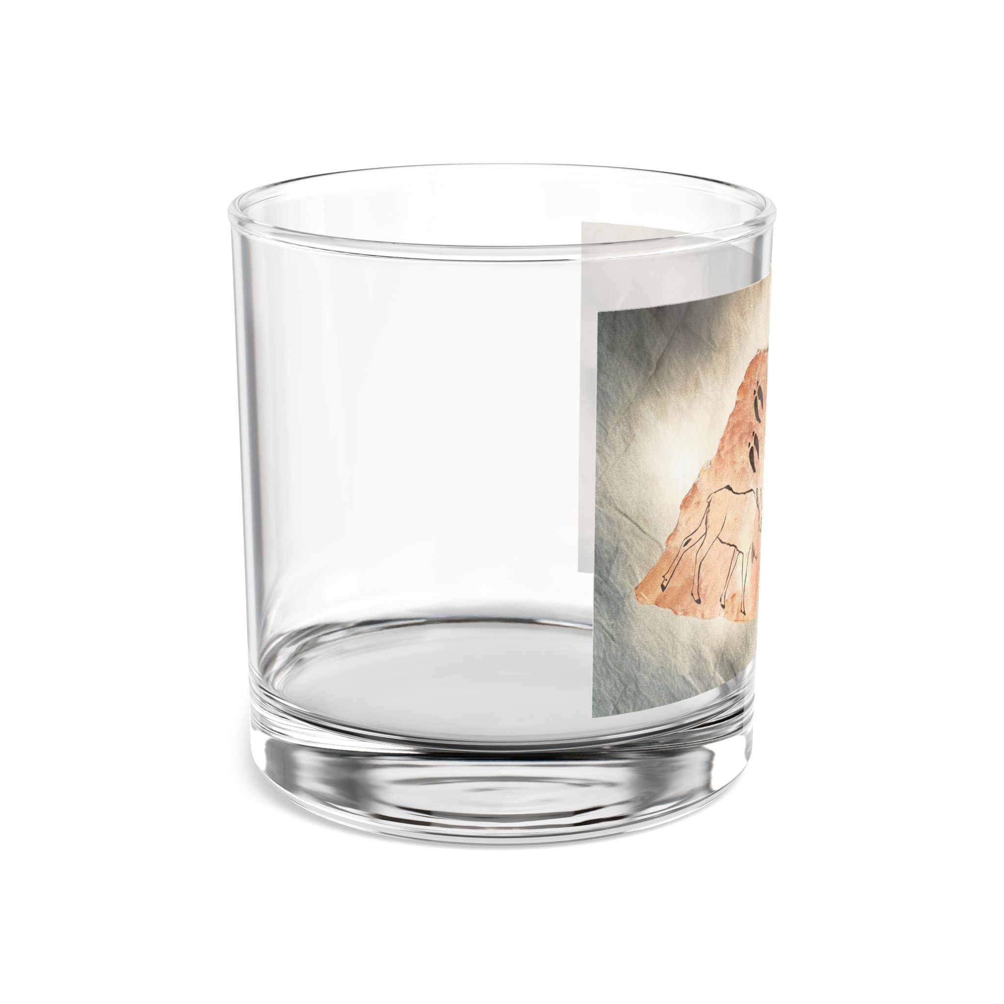 10oz Rocks Glass — Rustic Caveman Art Whiskey Glass