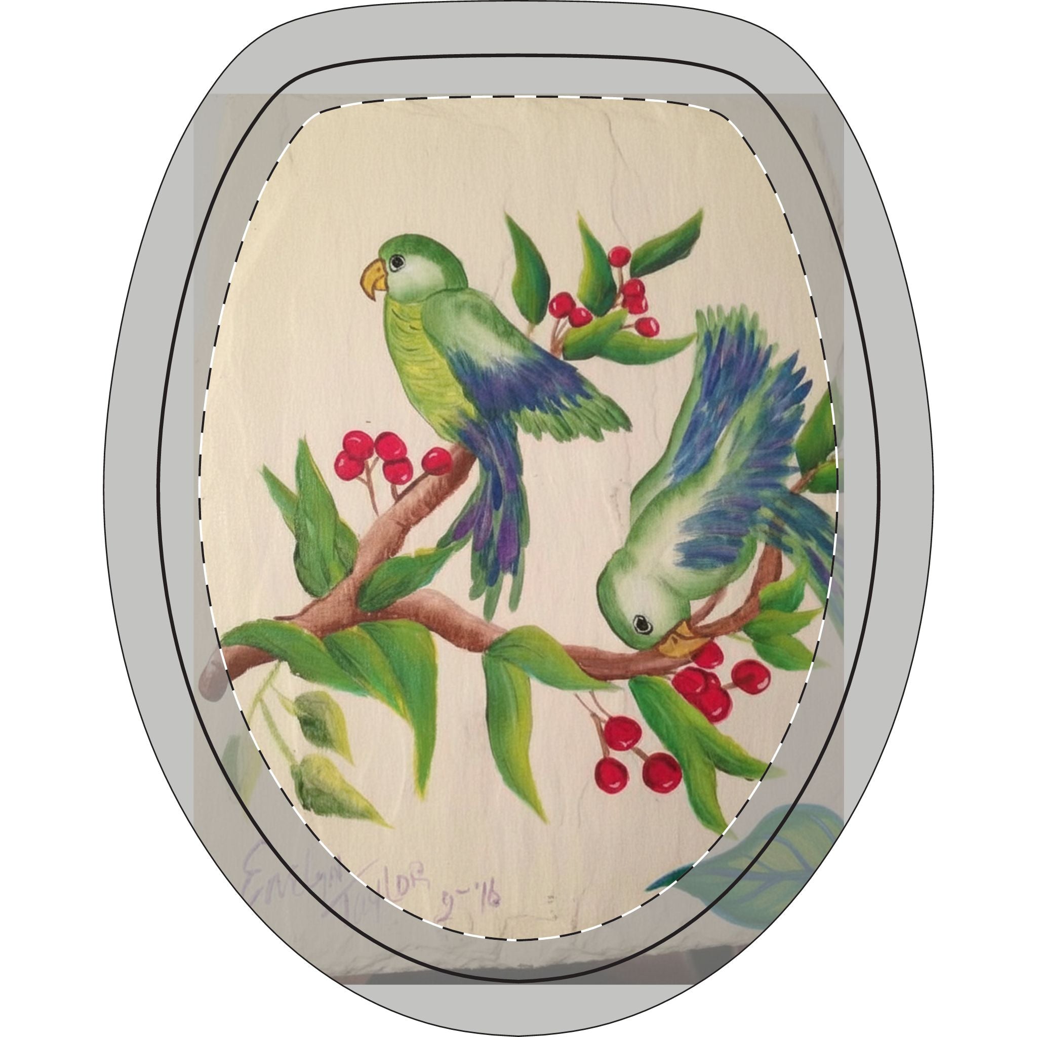Parrot Botanical Toilet Three-Piece Set