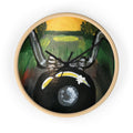 Bull Skull Wall Clock — Southwestern Desert Vibe with Crescent & Star Accent