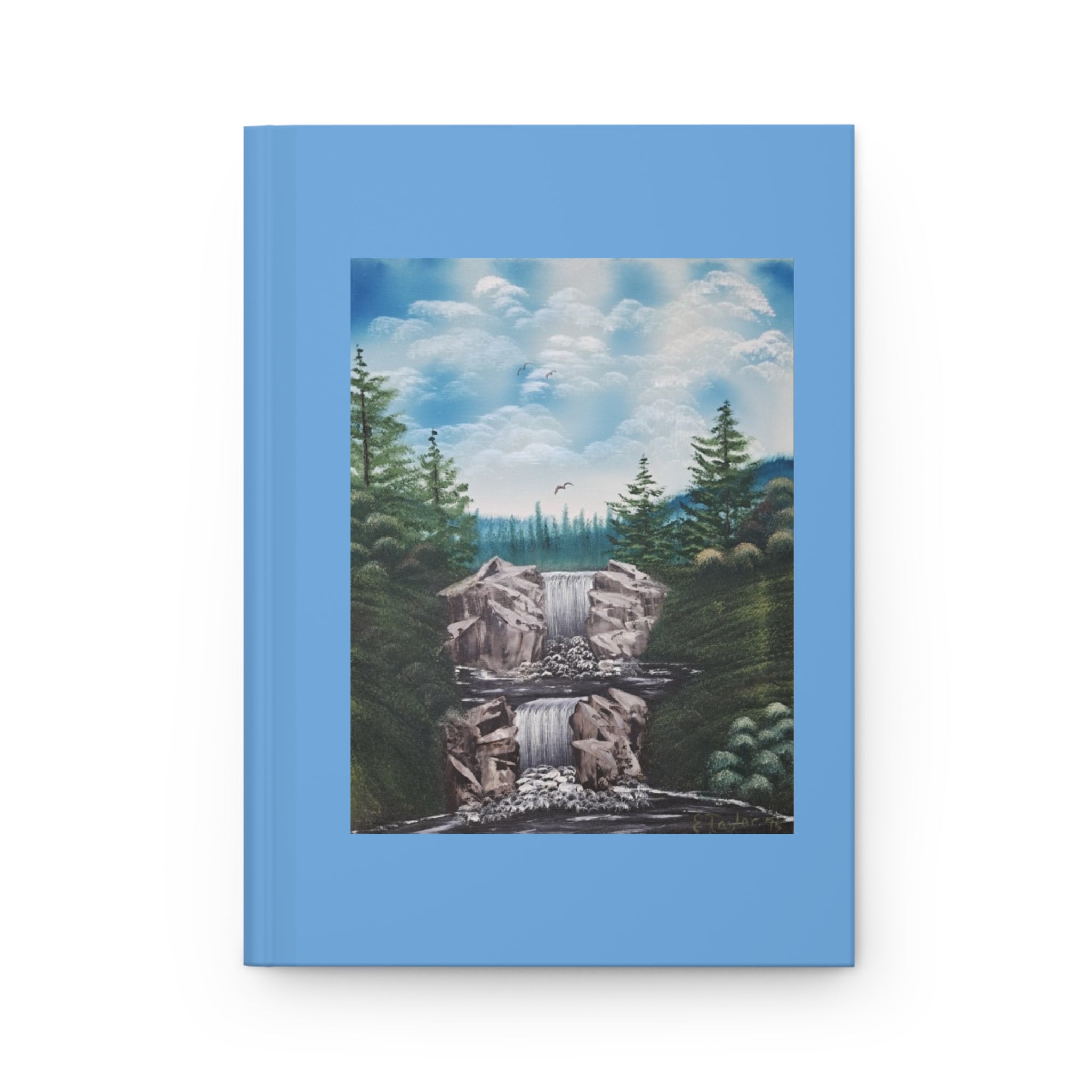Waterfall Forest Hardcover Journal — Nature Scenic Notebook for Travel, Hiking & Mindful Writing