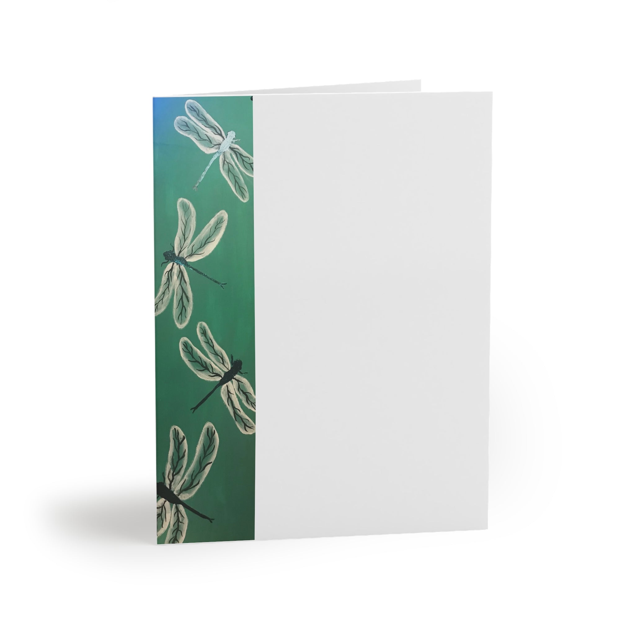 Dragonfly Border Greeting Cards — Blank Note Cards (Pack of 8/16/24)