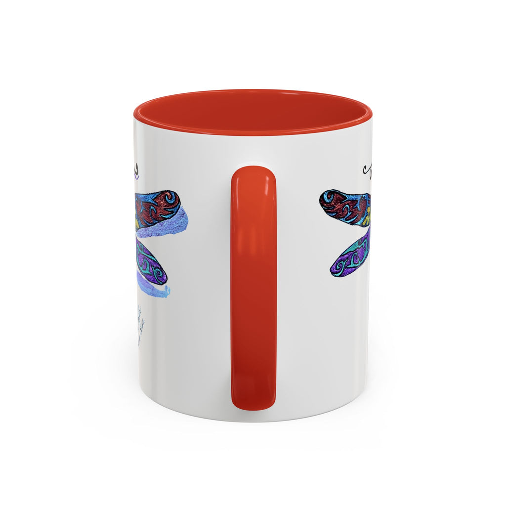 Dragonfly Motif Accent Coffee Mug (11, 15oz)