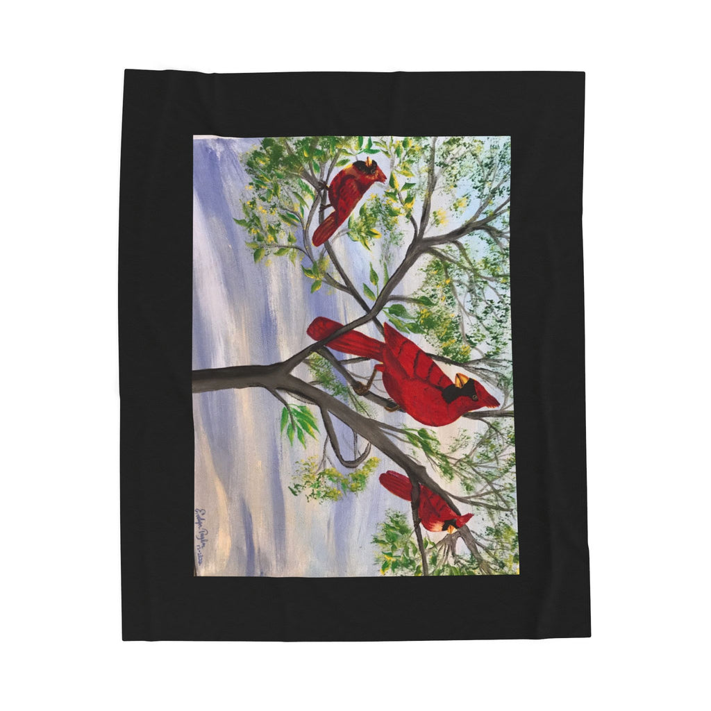 Cardinal Trio – Original Hand-Painted Acrylic Painting