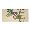Parrot Blossom Beach Towel — Tropical Bird Print Sand & Pool Towel