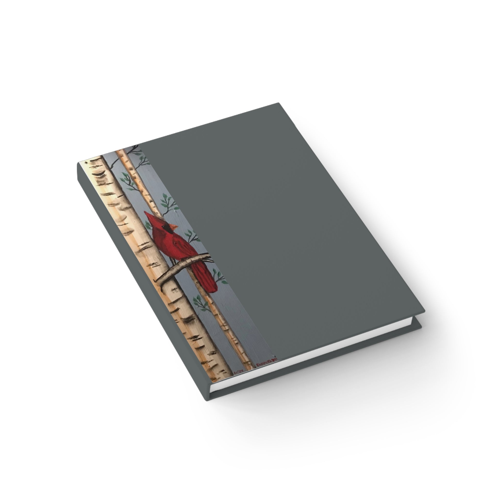 The Cardinal & the Birch — Original Hand-Painted Art Journal