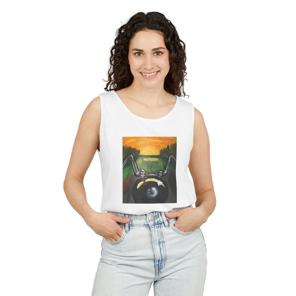 Sunset Motorcycle Ride Tank Top