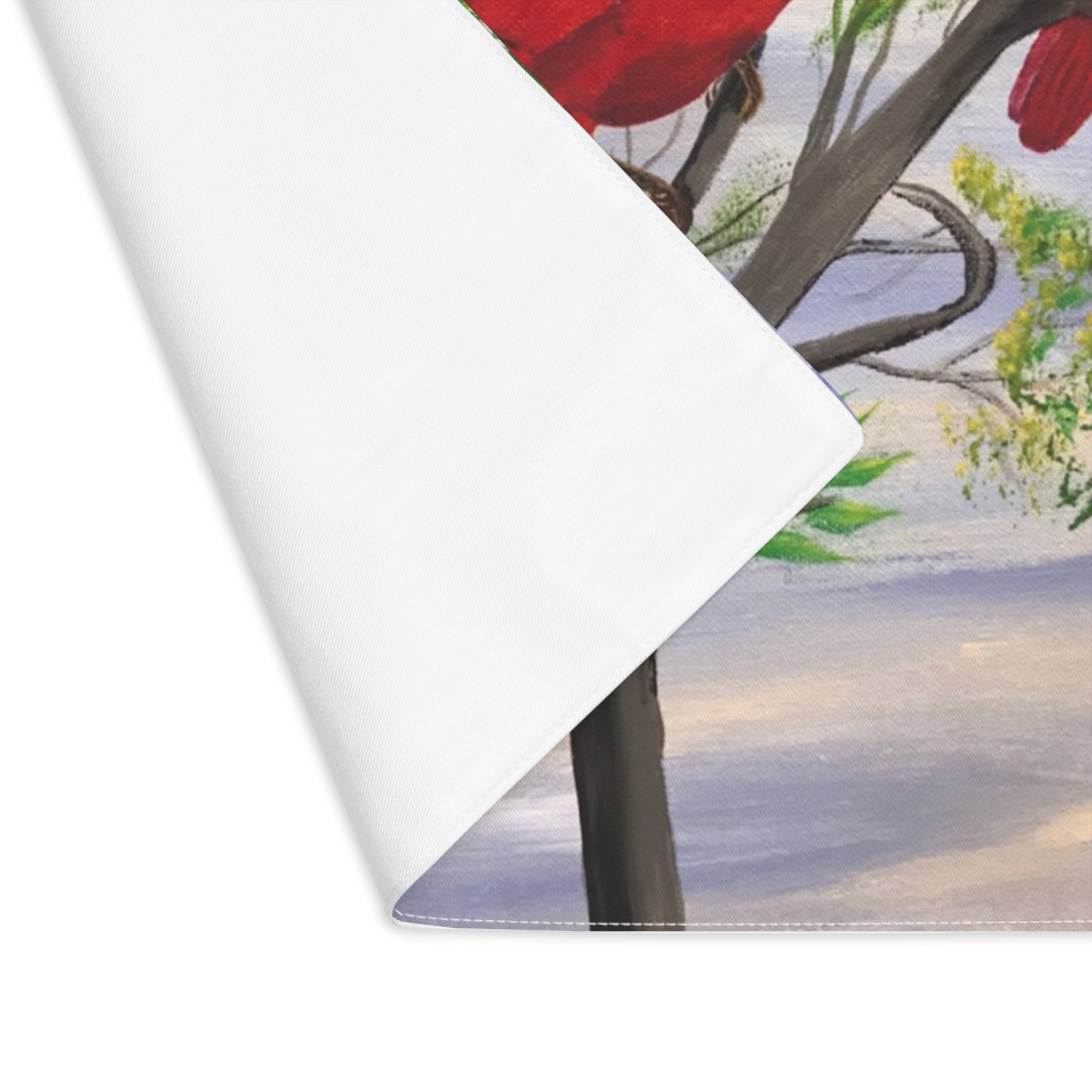 Cardinal Tree Placemat — Red Northern Cardinals Table Decor