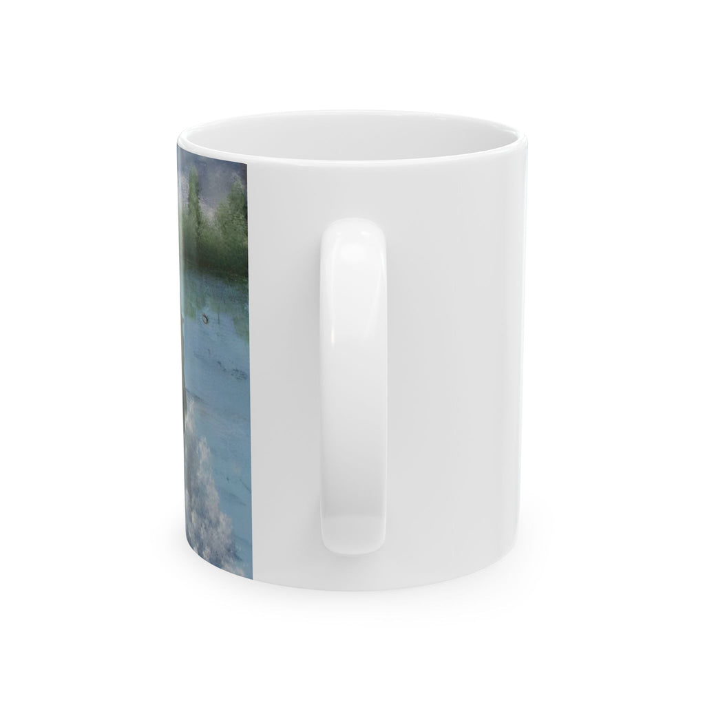 Fishing Bass Ceramic Mug – Watercolor Largemouth Fish Coffee Cup (11oz & 15oz)