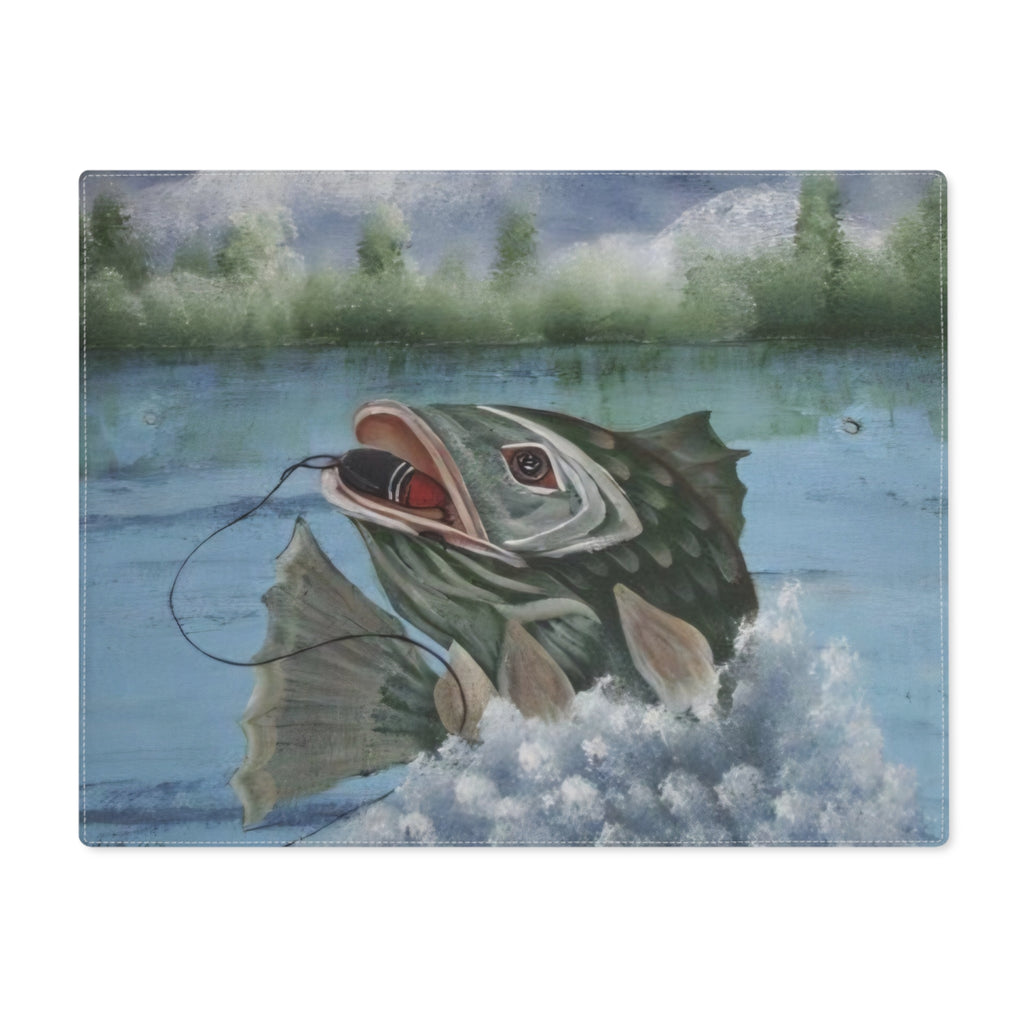 Bass Fishing Placemat – Largemouth Fish Art Table Mat
