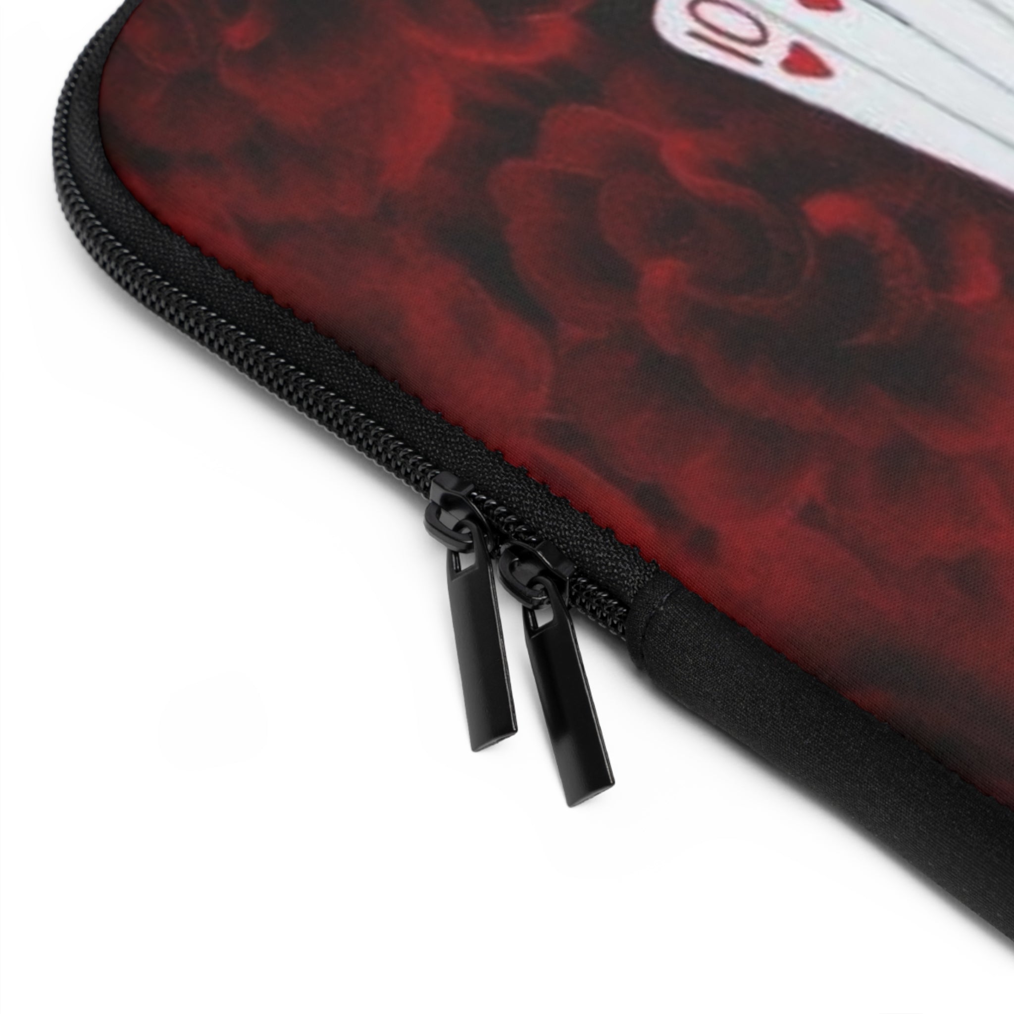 Hearts Royal Flush Laptop Sleeve — Red Rose Poker Design
