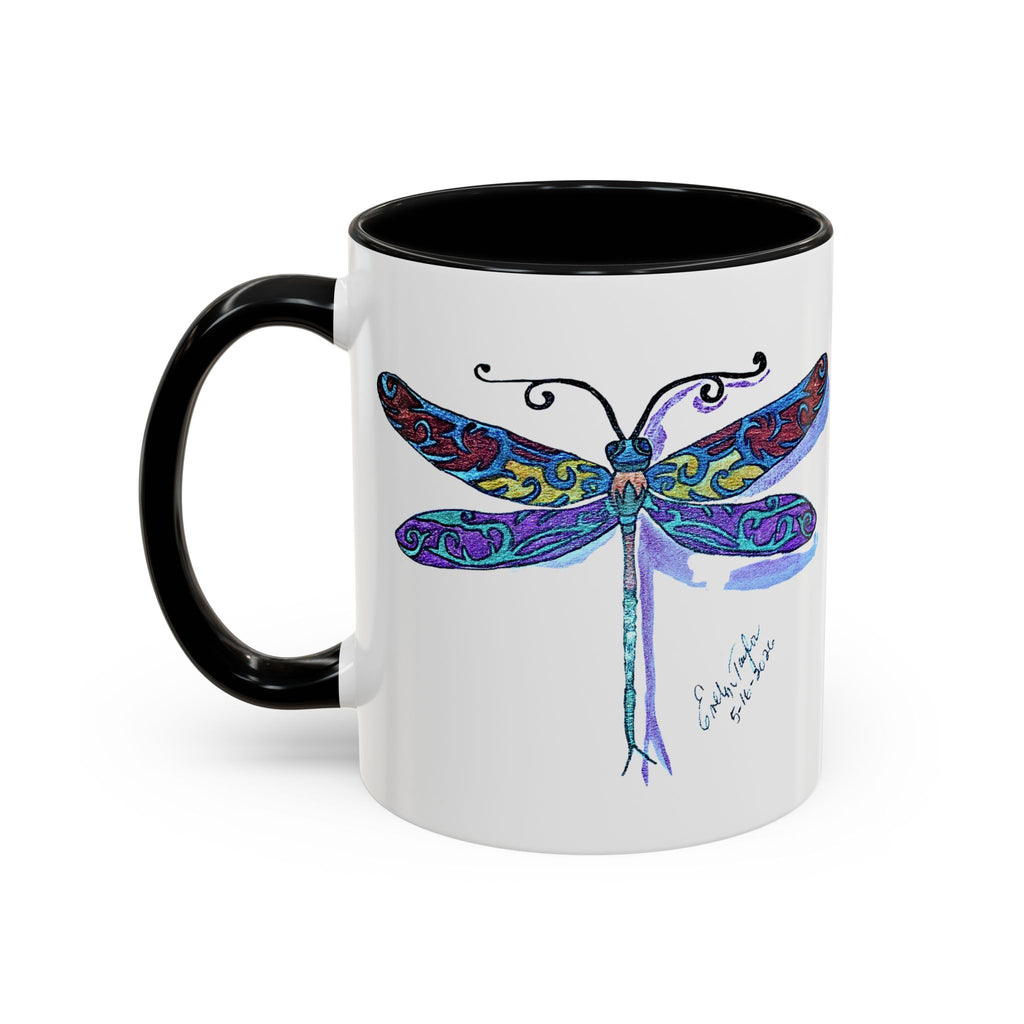 Dragonfly Motif Accent Coffee Mug (11, 15oz)