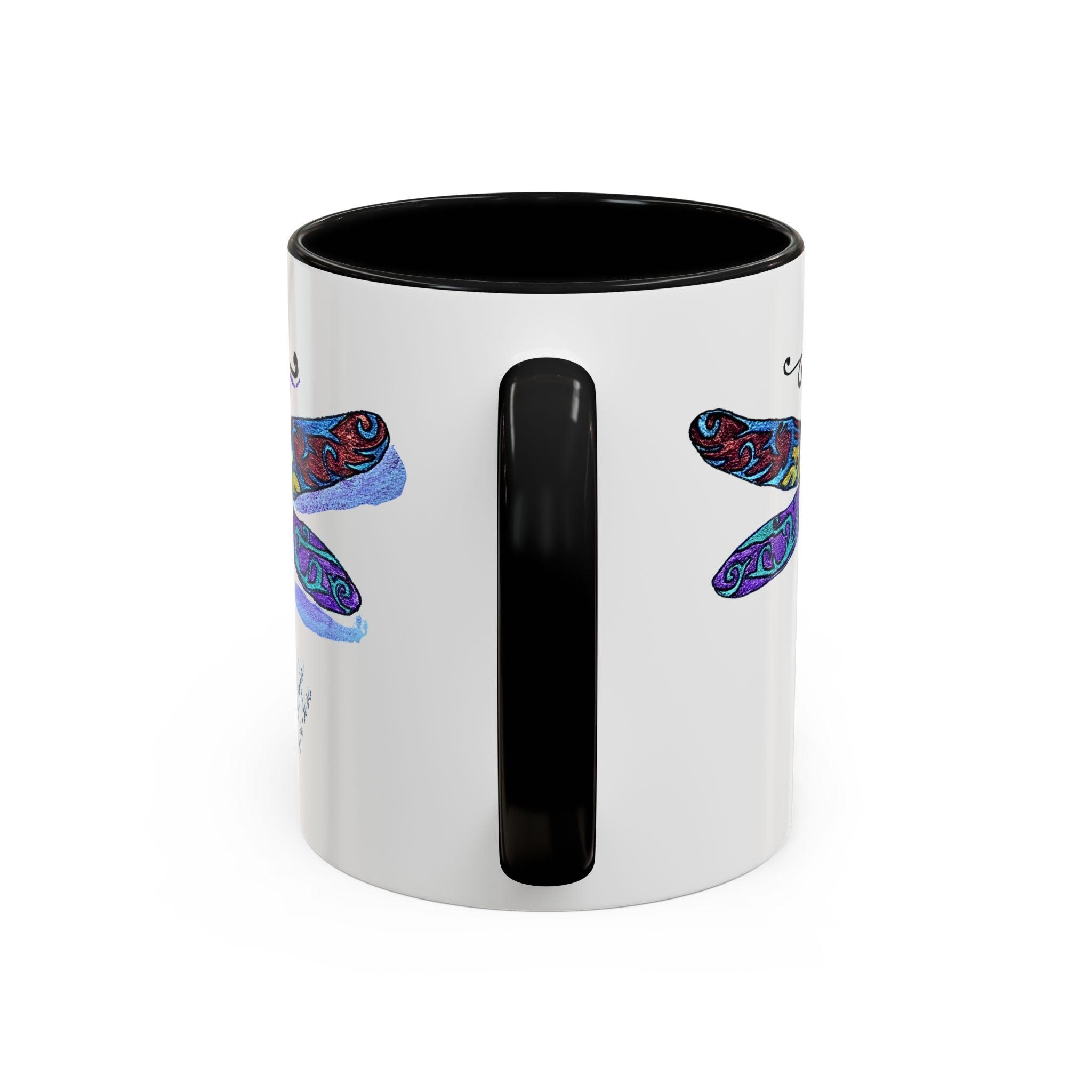 Dragonfly Motif Accent Coffee Mug (11, 15oz)