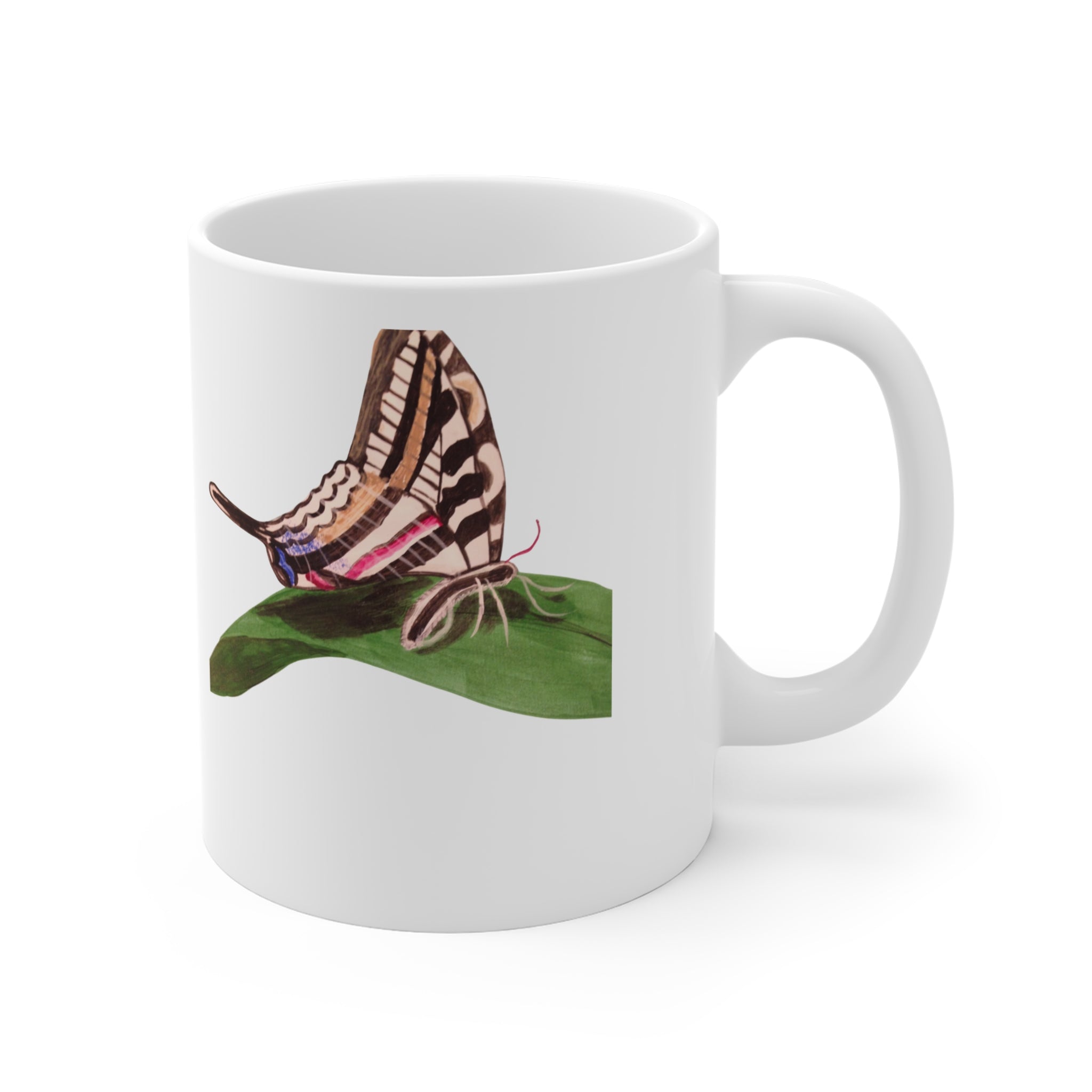 Sunflower Illustration Mug | Floral Botanical Ceramic Coffee Cup