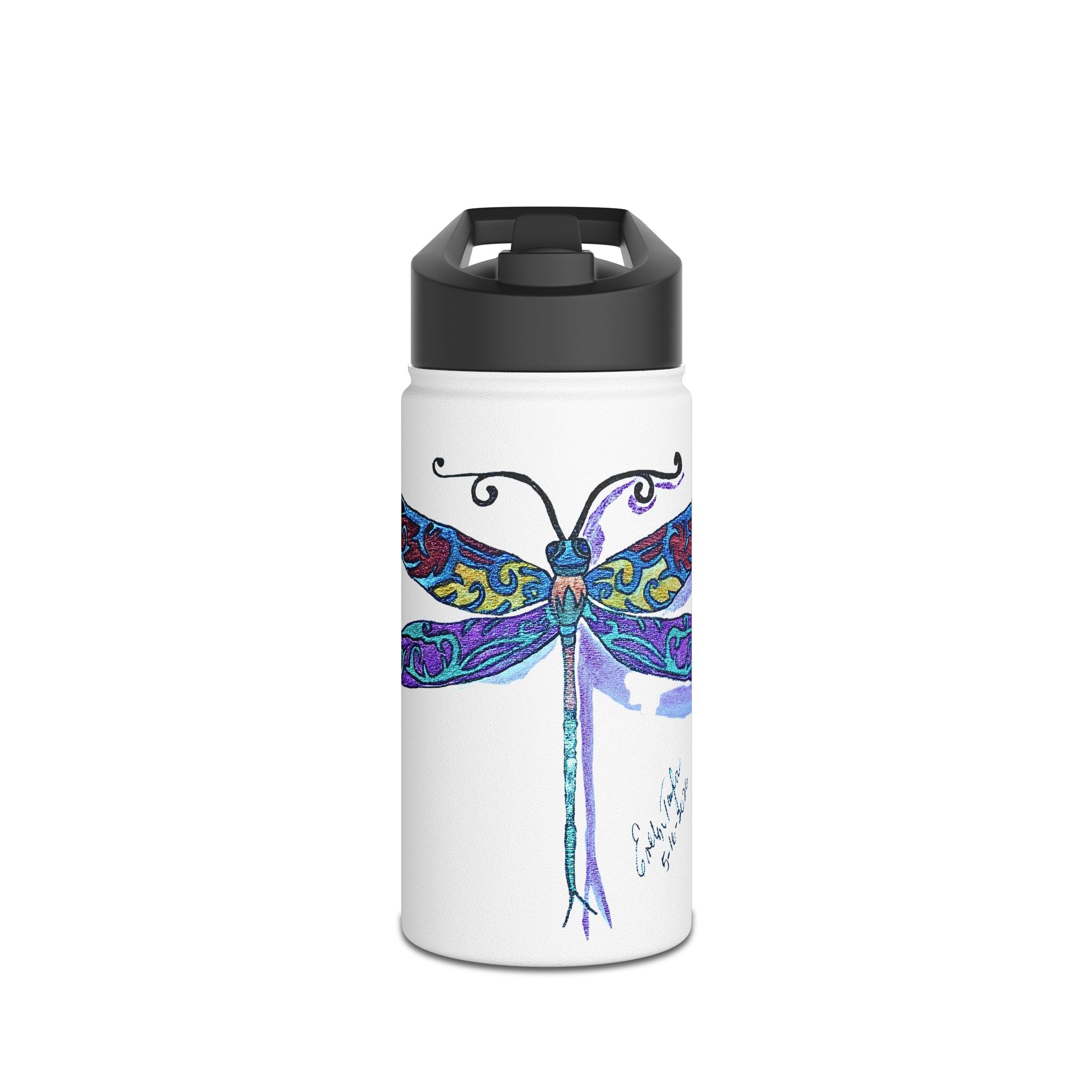 Dragonfly Water Bottle — Colorful Boho Stainless Steel Bottle