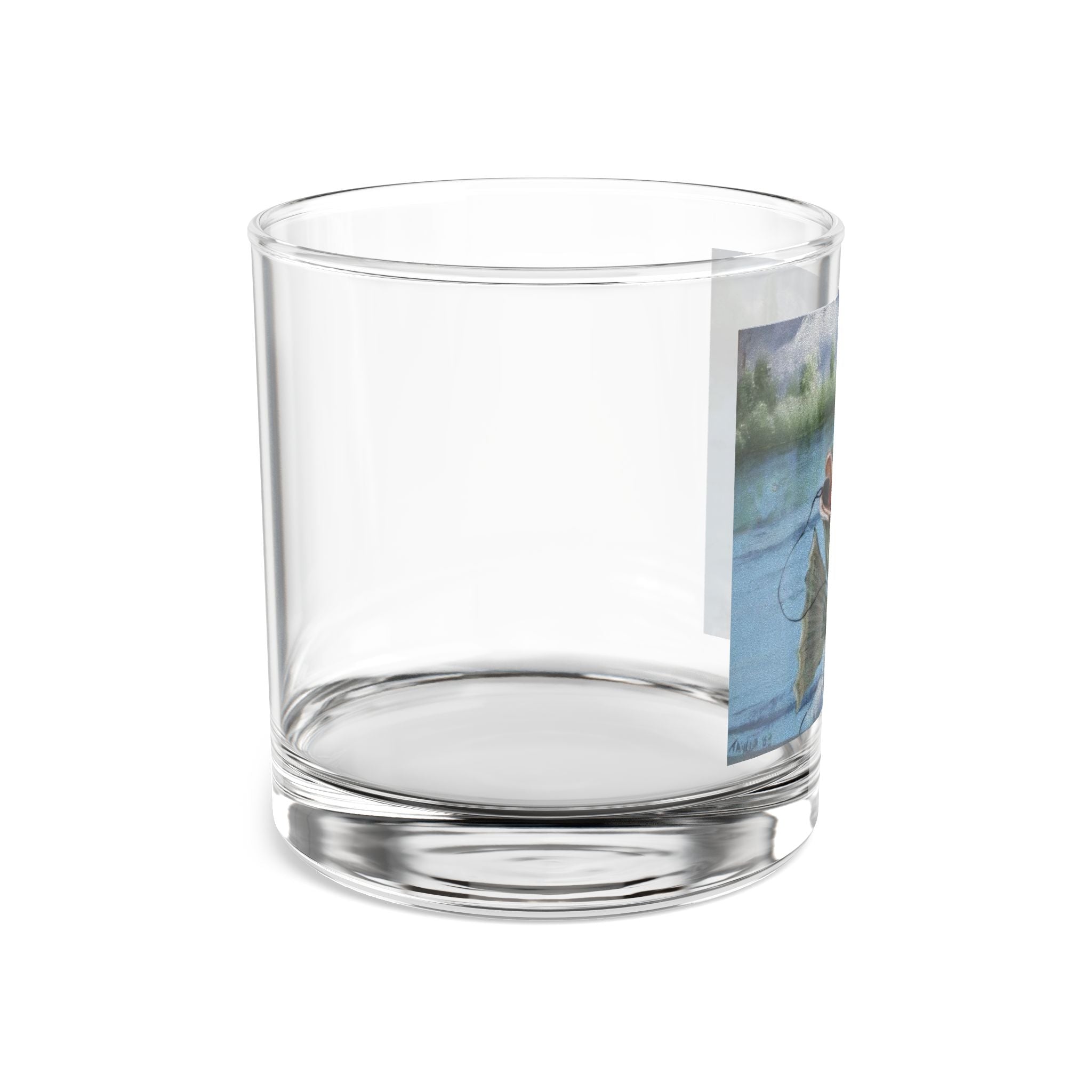 Black Bass Fish Whiskey Glass - 10oz Rocks Glass with Fish Art