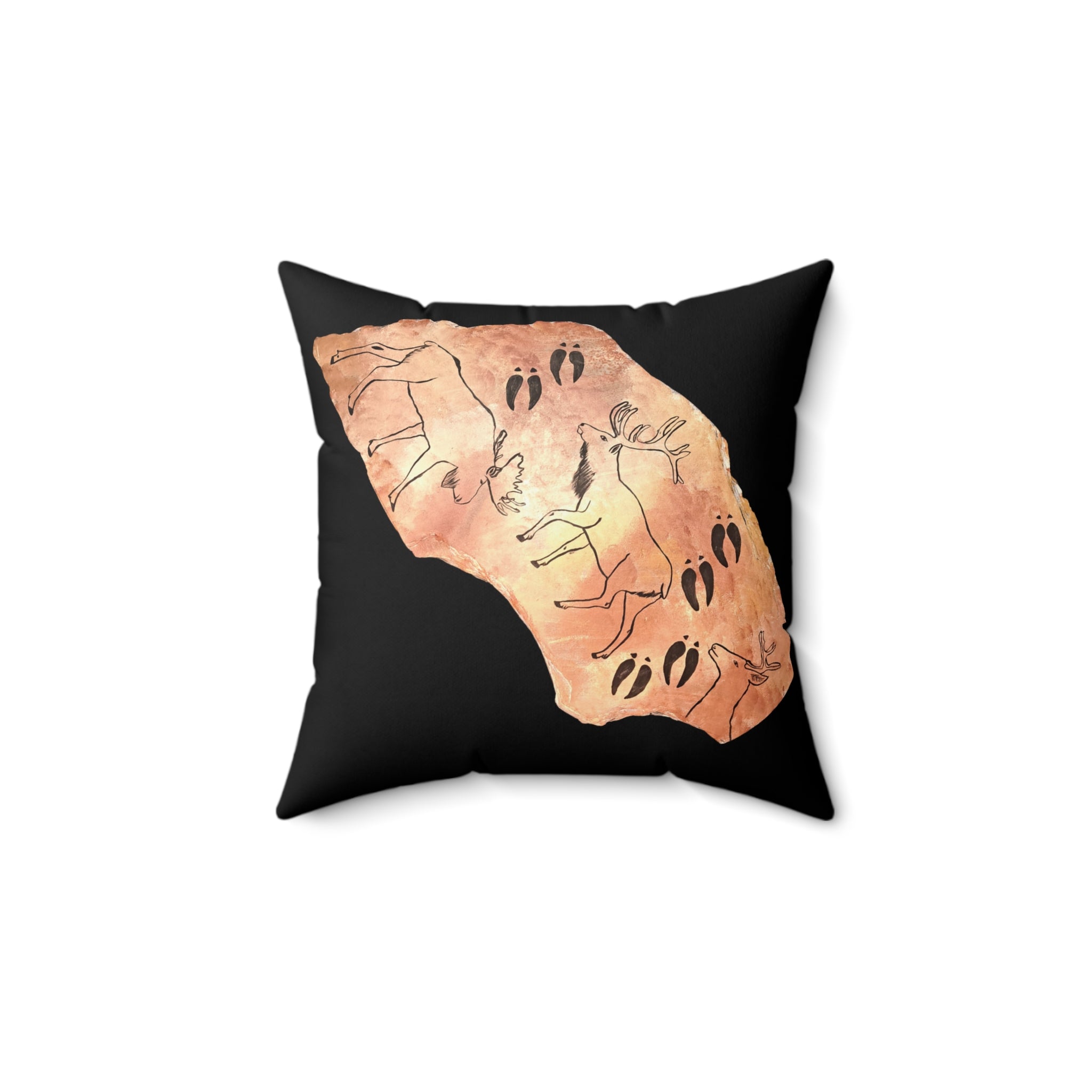 The Fragment — Neanderthal Cave Painting Throw Pillow