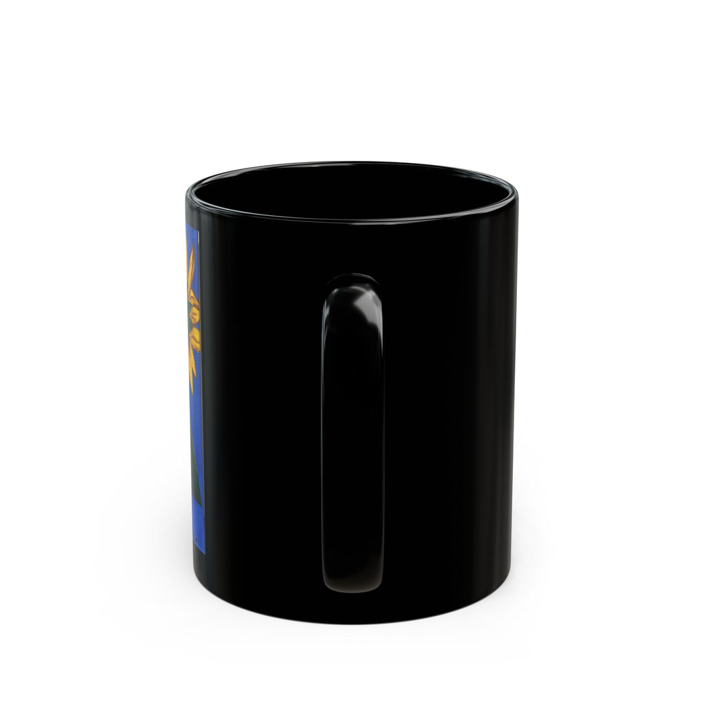 Sunflower Art Black Mug — Bright Floral Coffee Cup (11oz/15oz)