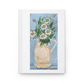 Daisy Pitcher Painting Hardcover Journal | Floral Notebook, Daisies & Bees