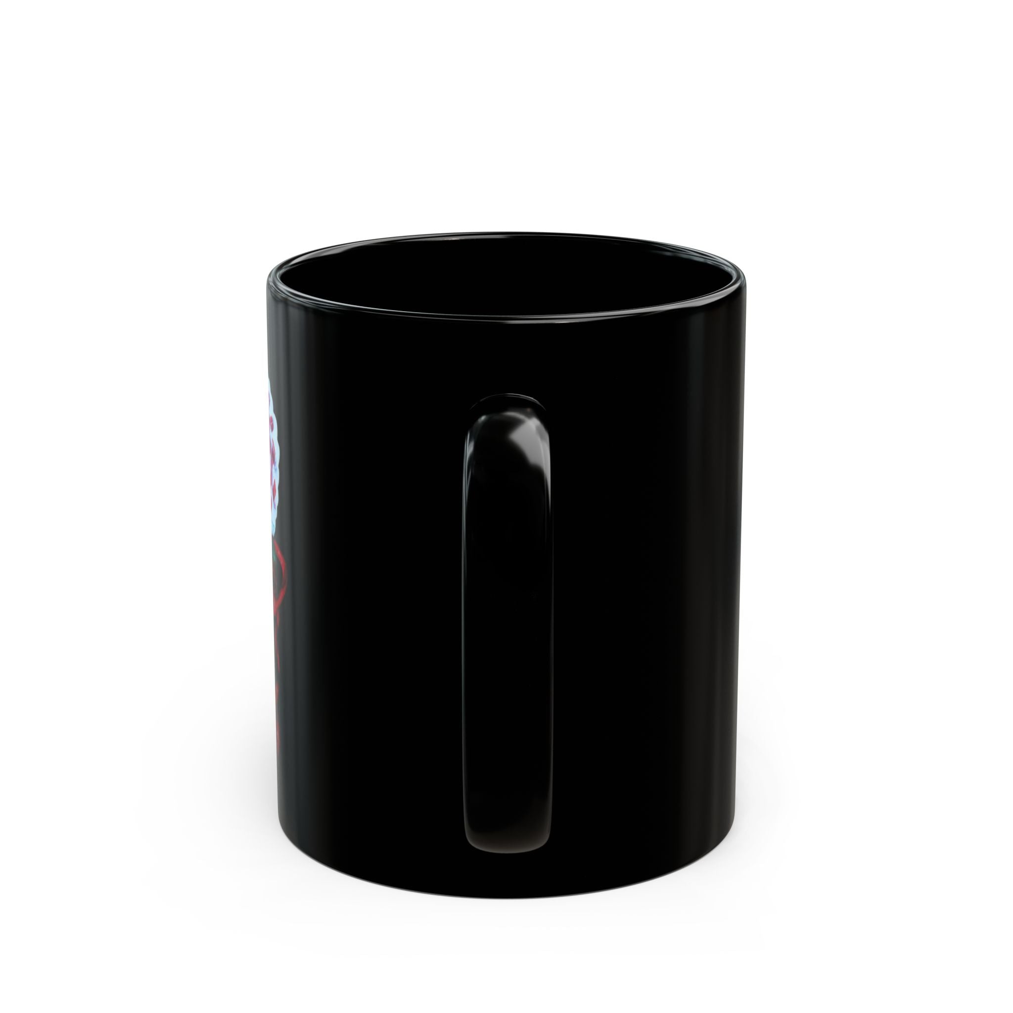Candy Cane Horse Mug | Black Ceramic Coffee Cup