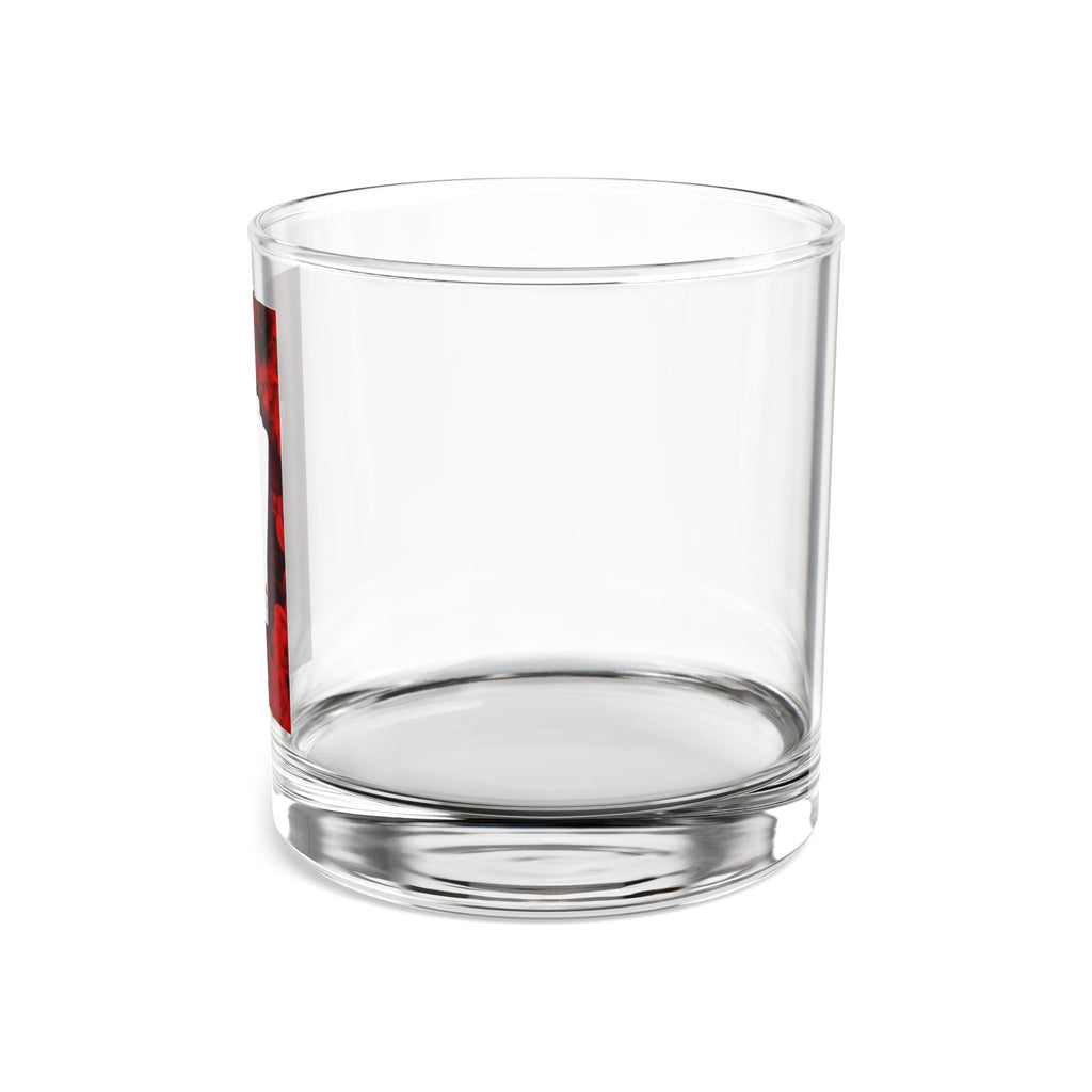 Poker Night 10oz Rocks Glass — Royal Flush Playing Cards Design