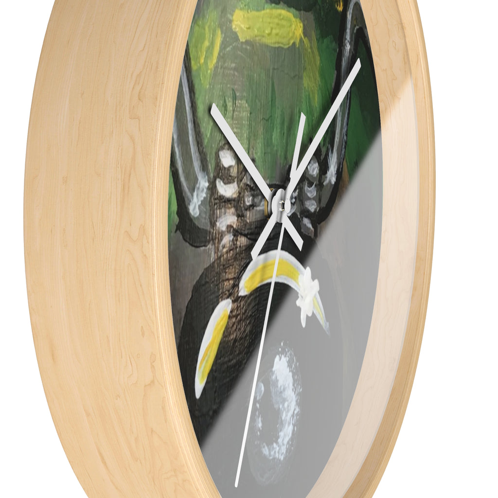 Bull Skull Wall Clock — Southwestern Desert Vibe with Crescent & Star Accent