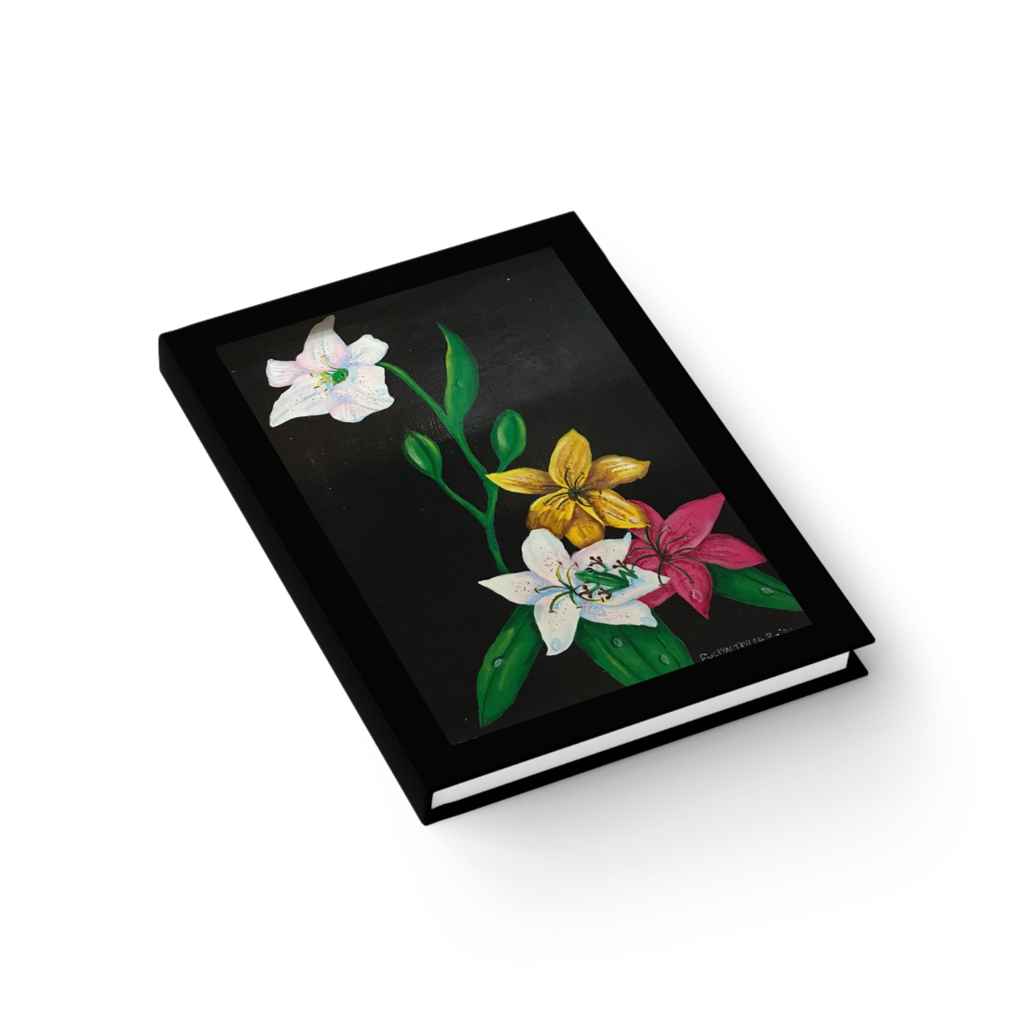 Floral Lily Hardcover Journal — Ruled Lined Notebook for Notes & Gifts