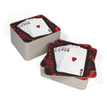 Royal Flush — Heart Suit Playing Card Coasters (Set of 50 or 100)