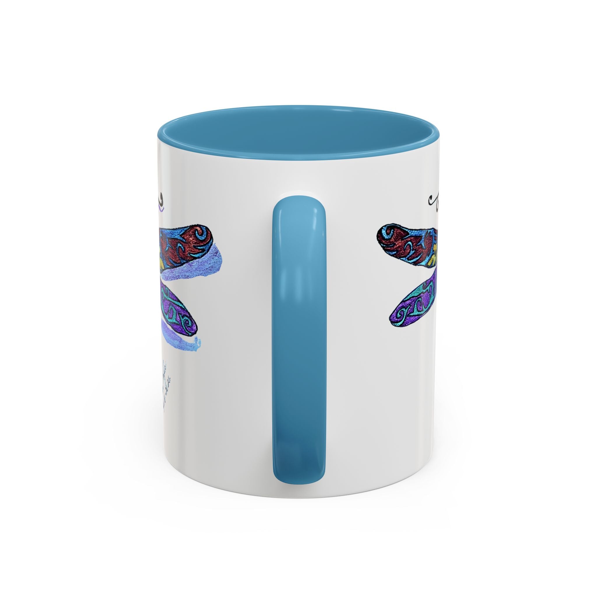 Dragonfly Motif Accent Coffee Mug (11, 15oz)