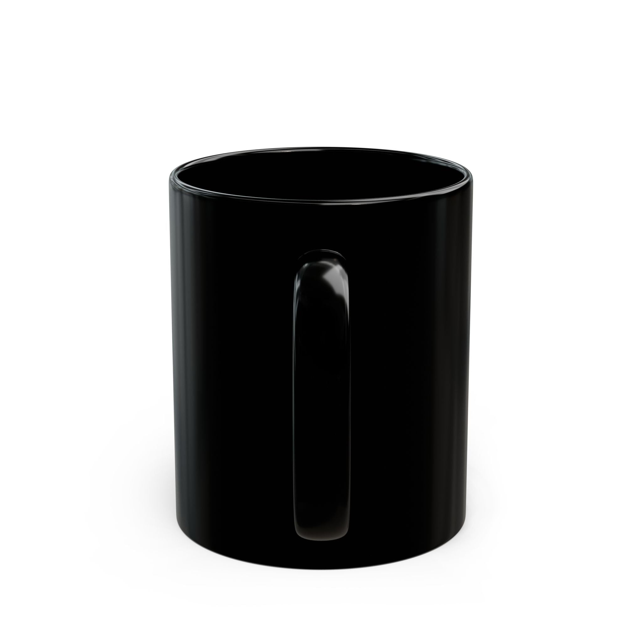 Monarch Butterfly Black Mug | Orange Butterfly on Black Ceramic