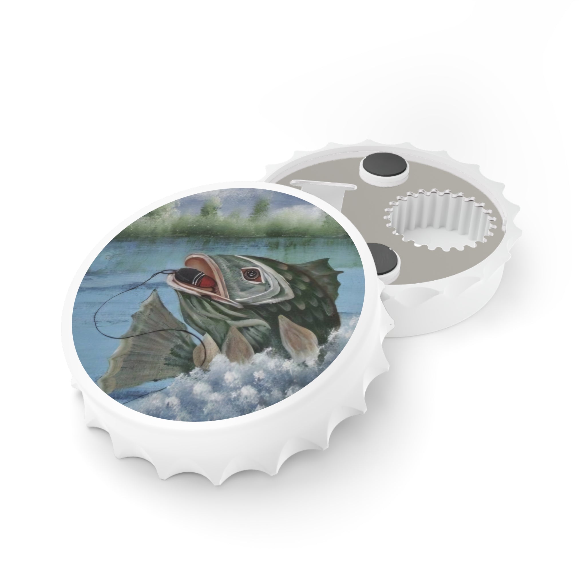 Fishing Bottle Opener — Bass Lure Design