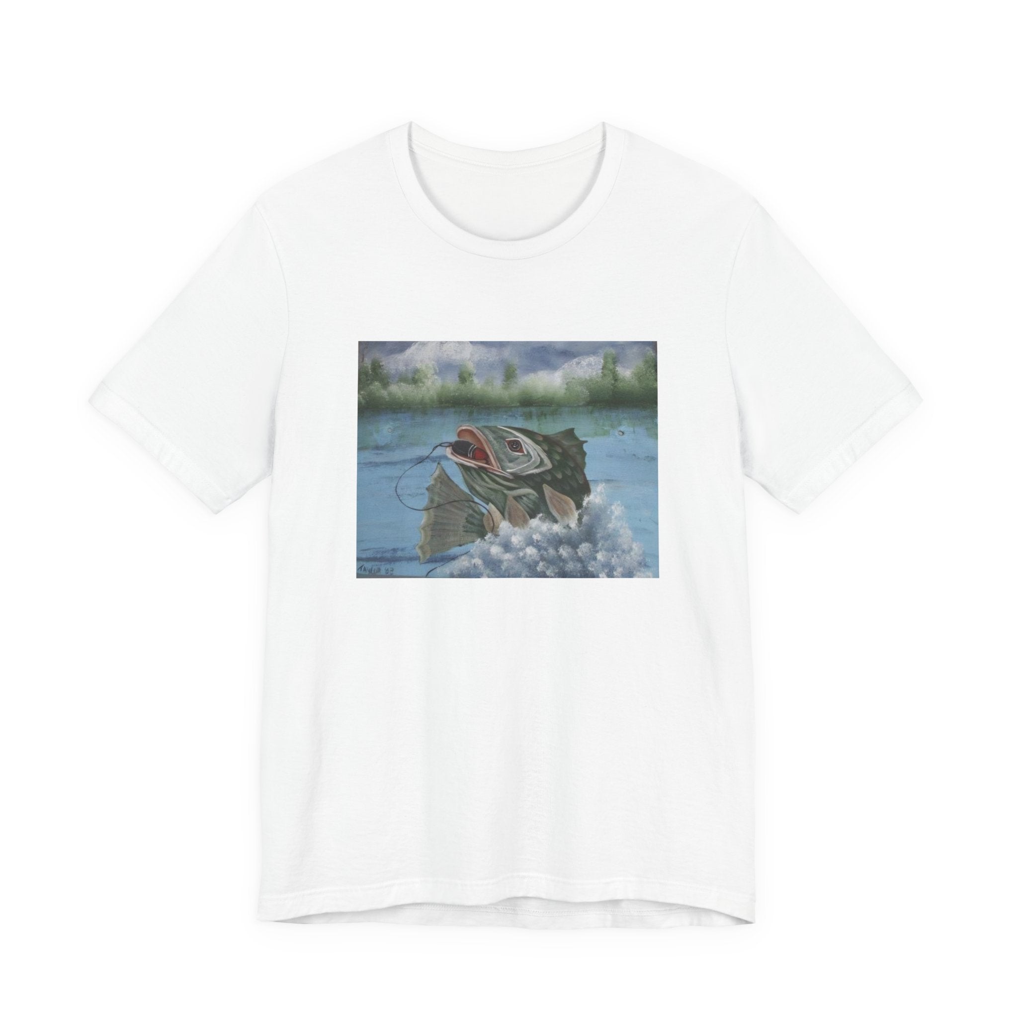 Large Mouth Bass Illustration T-Shirt | Fishing Lure Art Tee