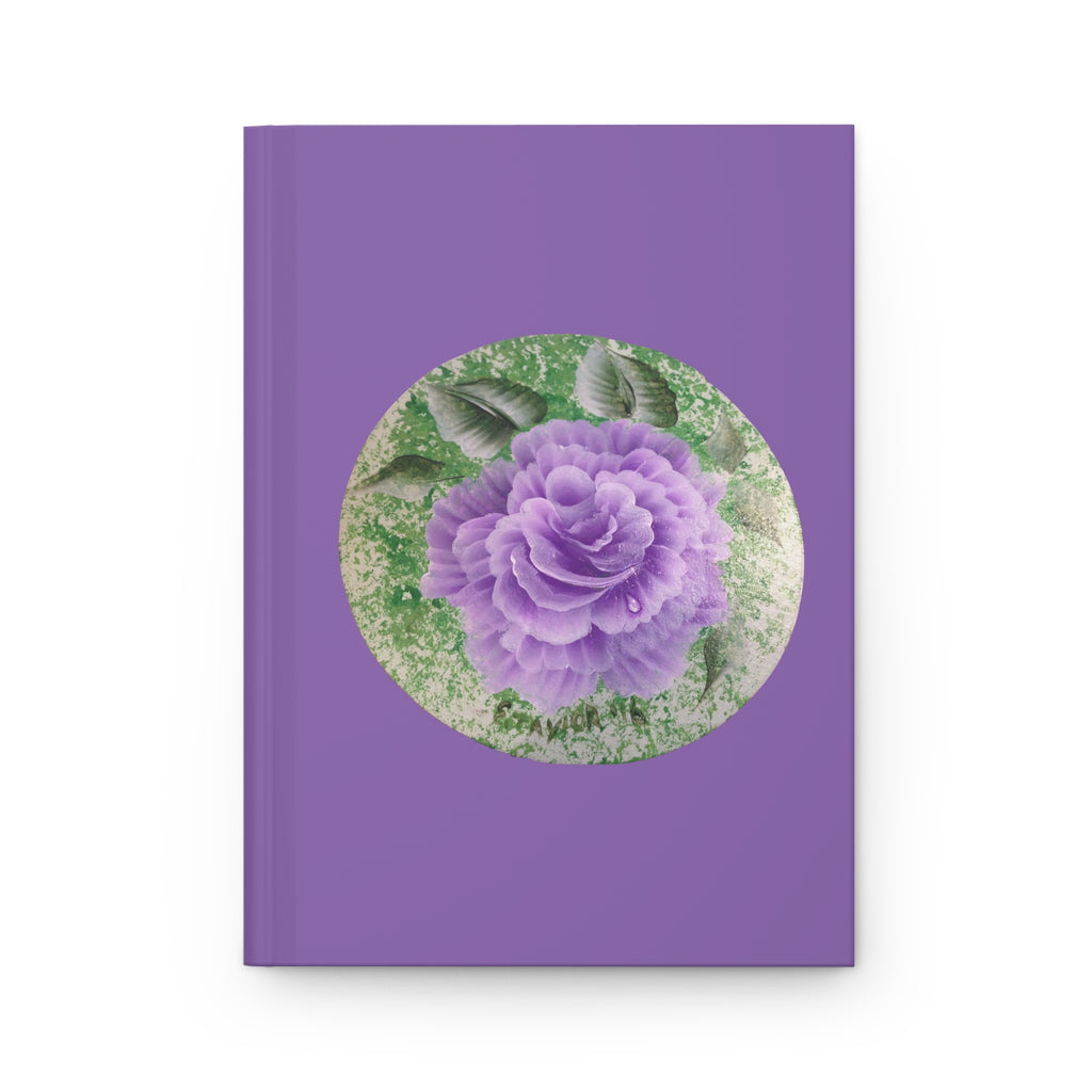 Purple Rose Illustration Hardcover Journal | Floral Notebook