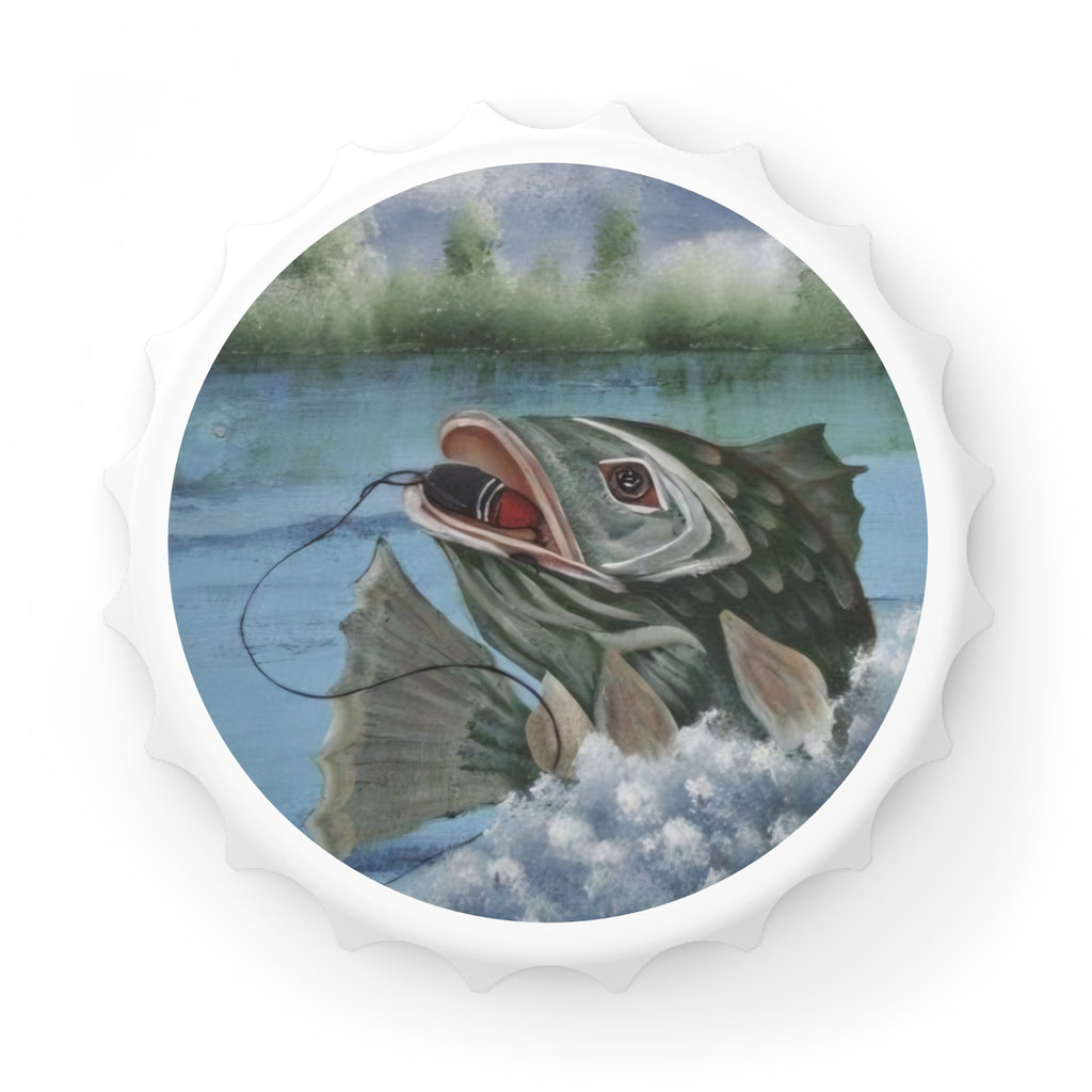 Fishing Bottle Opener — Bass Lure Design
