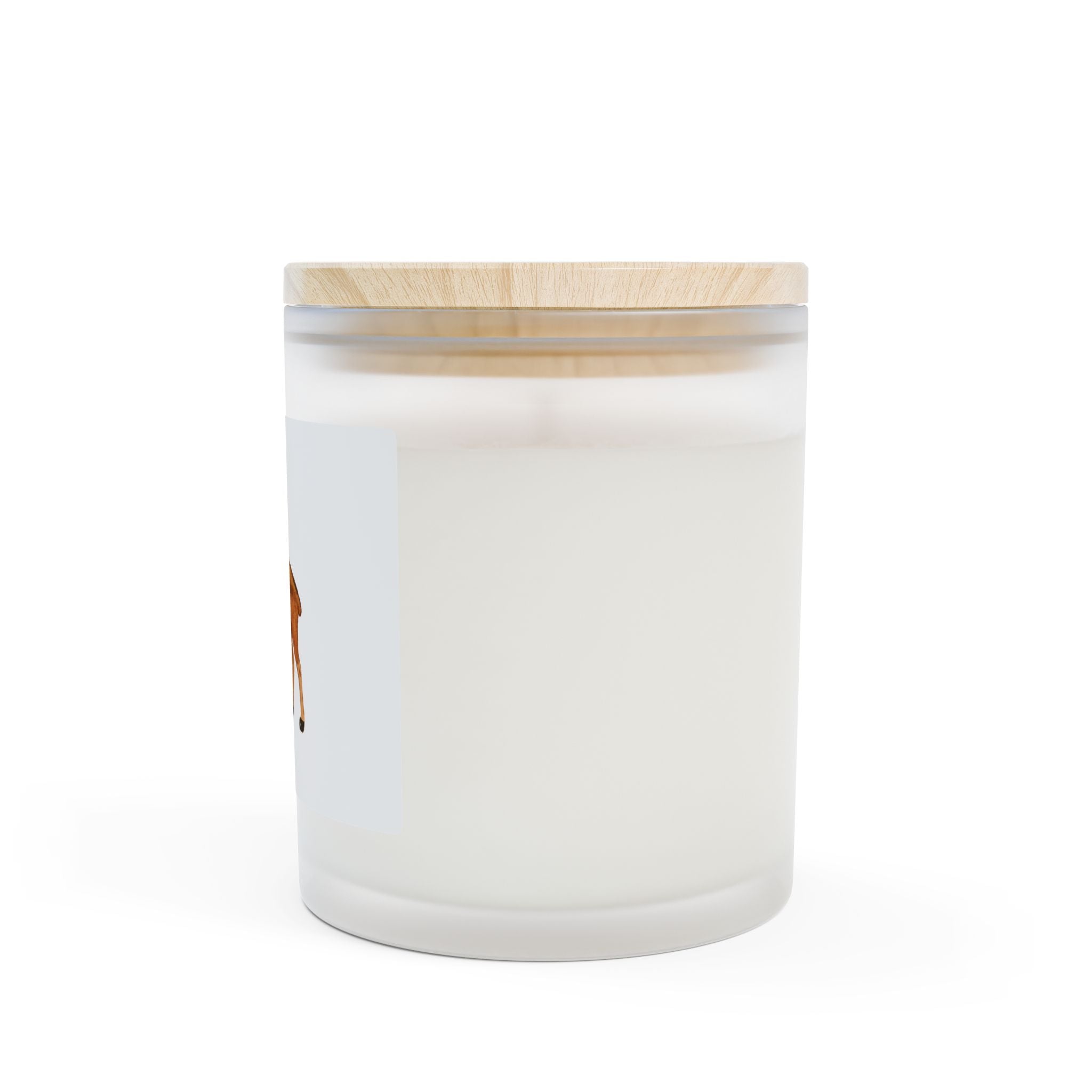 Moose Watercolor Frosted Glass Candle - 11 oz Rustic Woodland Home Decor