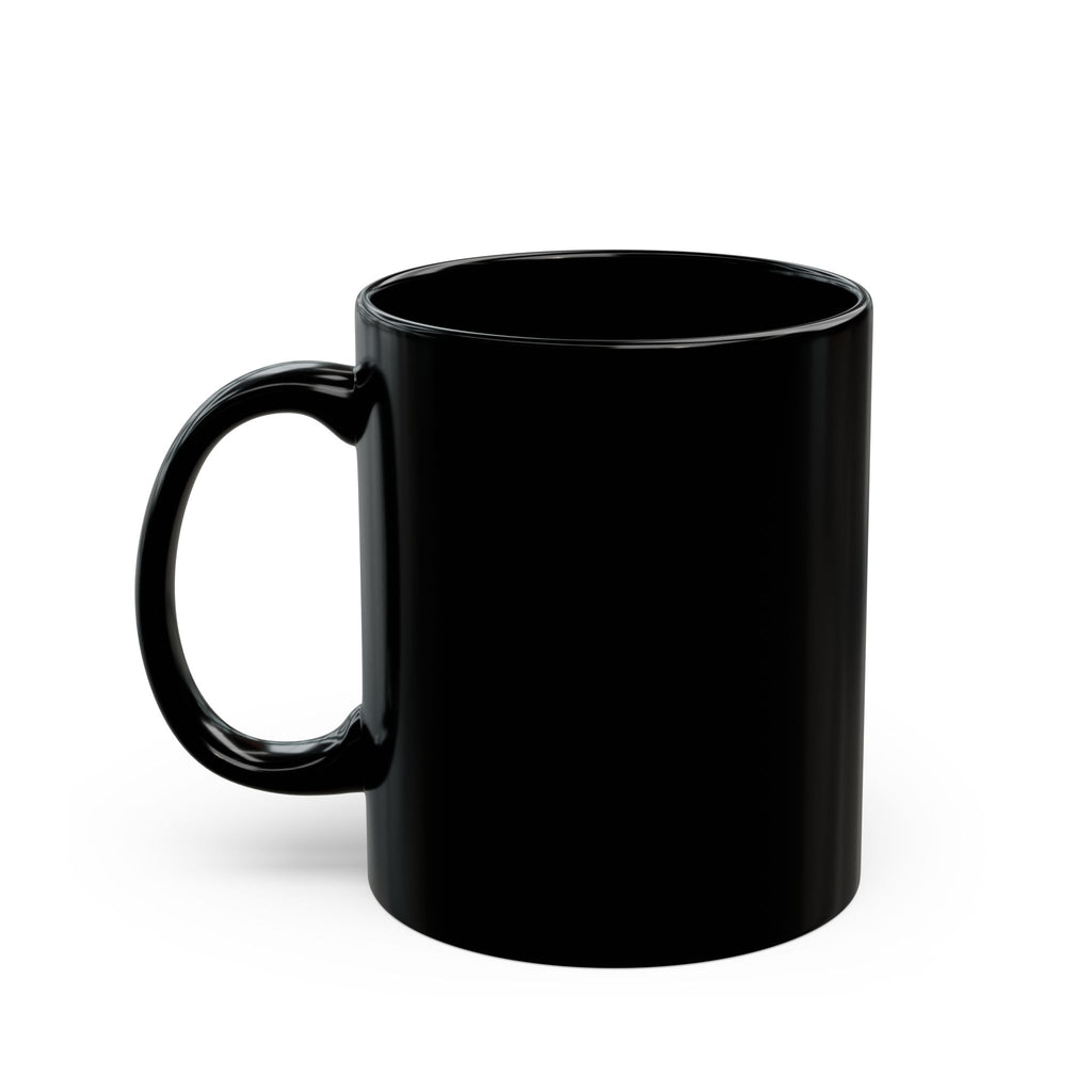 Candy Cane Horse Mug | Black Ceramic Coffee Cup