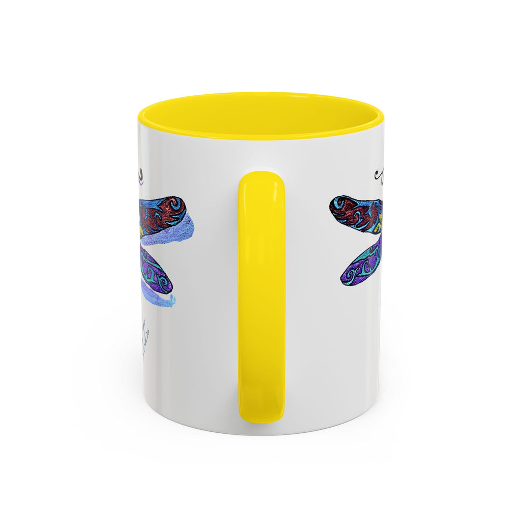Dragonfly Motif Accent Coffee Mug (11, 15oz)