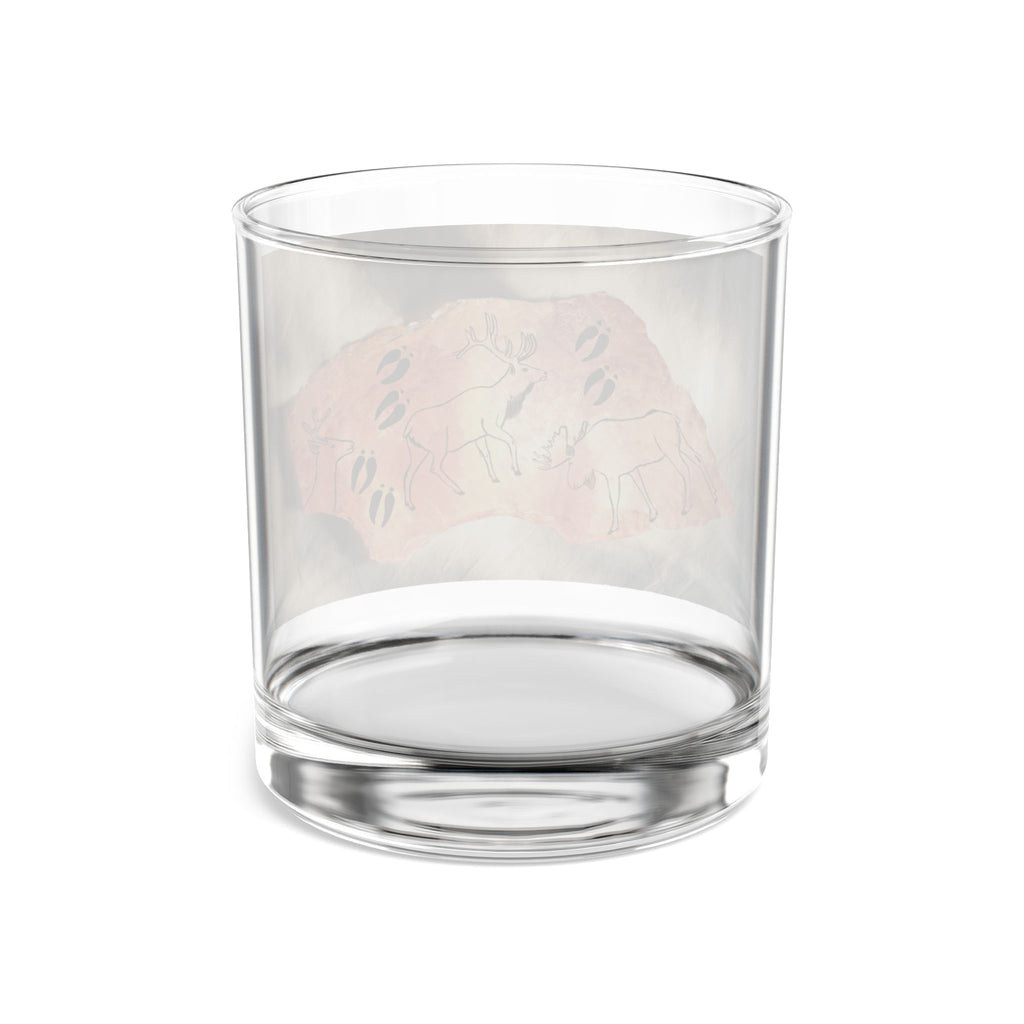 10oz Rocks Glass — Rustic Caveman Art Whiskey Glass