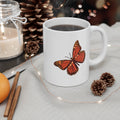 Monarch Butterfly Mug | Orange Butterfly Ceramic Coffee Cup